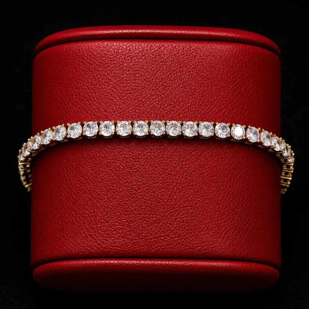 Gold Tennis Bracelet 8 Inch
